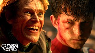 FINAL FIGHT SpiderMan vs Green Goblin  SpiderMan No Way Home Tom Holland Willem Dafoe [upl. by Noraha]