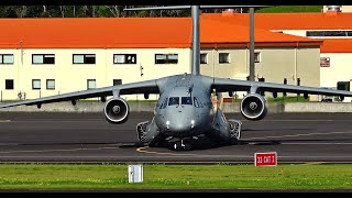 First Landing and Takeoff in 2024 KC390 FAP at Lajes Terceira Island Azores [upl. by Vashtia339]