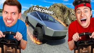 Destruindo o CARRO do ENALDINHO no BeamNG Drive cybertuck [upl. by Brandyn]