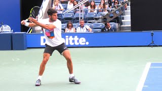 Carlos Alcaraz Forehand Technique Slow Motion [upl. by Htessil837]