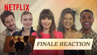 Emily In Paris Cast Reacts to Wild Season 3 Finale Moments  Netflix [upl. by Klemperer]