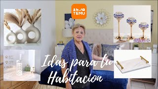 COMO DECORAR TU HABITACIÓN Y QUE LUZCA LUJOSA  CUARTO LINDO CON TEMU [upl. by Perkoff]