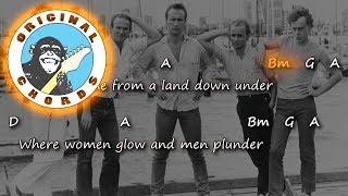 Men at Work  Down Under  Chords amp Lyrics [upl. by Nadnal]