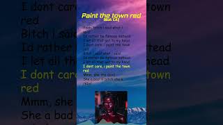 Doja Cat  Paint The Town Red Lyrics shorts [upl. by Farrell49]