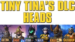 Borderlands 2  Tiny Tinas DLC Heads SHiFT Codes 25000 Subscribers [upl. by Iphagenia]