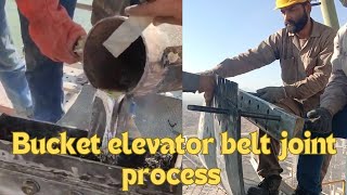 Bucket elevator belt joint process بکٹ ایلیویٹر بیلٹ جائنٹ کیسے لگایا جاتا ہے Myindustrystudy [upl. by Rehotsirhc]