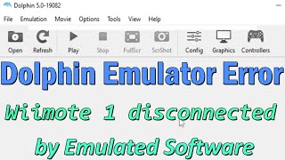 Dolphin Emulator Error Wiimote 1 disconnected by Emulated Software [upl. by Ellsworth]