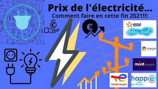 HAUSSE DES PRIX ELECTRICITE  Que faire fin 2021 [upl. by Acnalb]