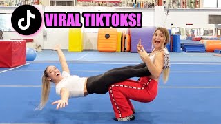 We attempt VIRAL Gymastics TIKTOKS [upl. by Butterworth]