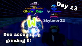 Day 13 of double account grinding in Nightmare Hunt  Anime Adventures  Roblox [upl. by Nimaynib]