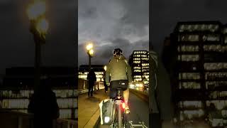 CycleAngry Cycling London Southwark Bridge on Thames river Dusk Time [upl. by Yltnerb]