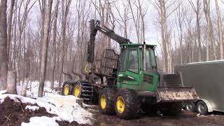 2003 Timberjack 1110D 8 Wheel Double Bunk Forwarder [upl. by Asenev]