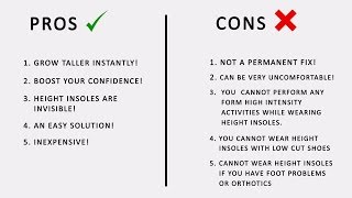 PROS amp CONS OF HEIGHT INSOLES [upl. by Ettennat]