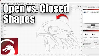 Open vs Closed Shapes in LightBurn [upl. by Medrek]