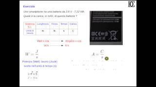 Esercizi di chimica  Unità di misura  1 da Wh ad mAh [upl. by Miner]