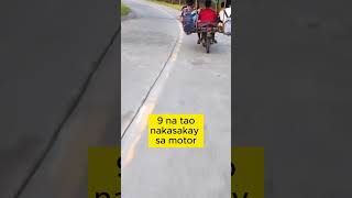 9 na tao nakasakay sa motor All credit belongs to the owner No copyright infringement intended [upl. by Gawain]