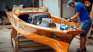 Man Builds FullSize YACHT with Car Engine  Start to Finish Build by Nasatchannel [upl. by Akiam]