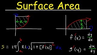 Surface Area of Revolution By Integration Explained Calculus Problems Integral Formula Examples [upl. by Tatman]