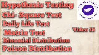 Chi Suare TestHypothesis TestviraleducationBinomial Distribution Poisson Distributionmaths [upl. by Ahsinor]