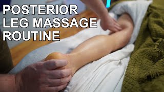 Highly Effective Posterior Leg Massage Routine  ASMR w music [upl. by Cha]