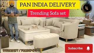 Sofa set at Kirti Nagar Furniture Market at wholesale price only at Lovely Interiors [upl. by Atinnek385]