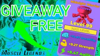 FREE 1000 GOLD WARRIOR PETS MUSCLE LEGENDS GIVEAWAY [upl. by Omero]