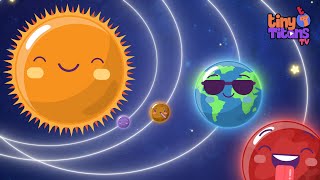 The Solar System  Fun Planets Song for Kids  Tiny Titans TV [upl. by Colier]