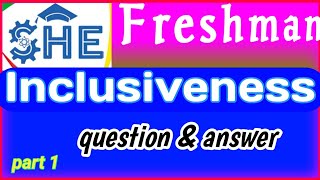 Inclusiveness freshman course exam and answers p1 freshmancourse ethiopiaeducation inclusivenes [upl. by Schnapp]