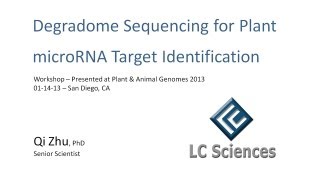 Workshop  Degradome Sequencing for Plant microRNA Target Identification [upl. by Kathrine]