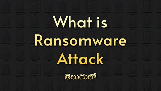 A Small Discussion About Ransomware Attack in Telugu [upl. by Ahtnamas801]