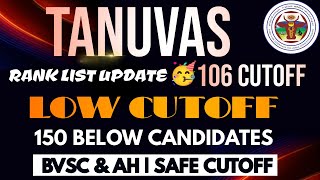 Tanuvas counselling  tanuvas rank list  tanuvas cut off 2024  tanuvas  tanuvas bvsc ah  mcc [upl. by Diella451]