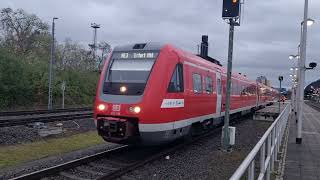 2x Baureihe 612 Linie RE3 Abfahrt Gera Hbf nach Erfurt Hbf [upl. by Nimrahc]