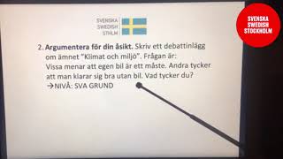 Att skriva en ARGUMENTERANDE text på svenska  skrivövningar SFI och SVA [upl. by Keenan]