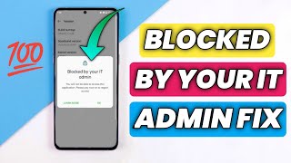 blocked by your it admin problem fix  developer option not enable  blocked by your it admin thik [upl. by Cavallaro144]