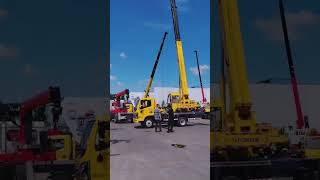 8 ton blue brand truck crane Dongfeng Xingyun 132 horsepower 5m 7section boom 30m boom length。 [upl. by Heydon831]