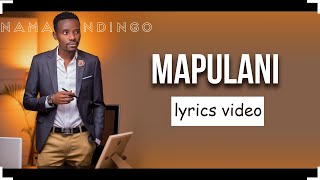 Namadingo  Mapulani lyrics video 720P HD [upl. by Ostap]