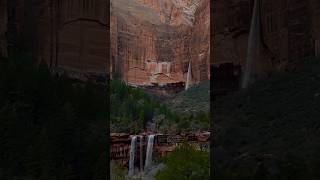 Waterfalls at the Emerald Pools Zion National Park 🏜️💦🇺🇸 hiking utah zionnationalpark [upl. by Enilorak60]