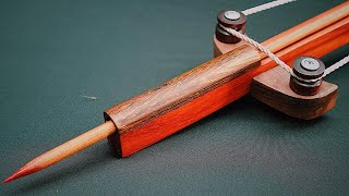 How to Make Roller Slingshot  Like a Crossbow [upl. by Dajma]