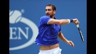 2017 US Open 1R Cilic vs Sandgren Highlights [upl. by Cavil]