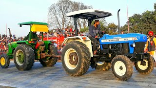 John deere 5050D vs New Holland 3630 tractor tochan in Haryana mustfabad [upl. by Lekim]