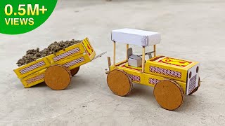 How To Make Matchbox Tractor At Home  Diy Matchbox Tractor [upl. by Anilram622]