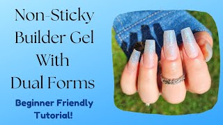 ✨ NonSticky Builder Gel With Dual Forms  My First Time  beginnerfriendly tutorial nails ✨ [upl. by Neb]