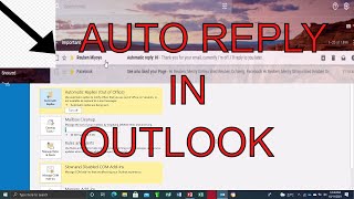 How to set up automatic reply outlook 365 or out of office outlook 365  auto reply in outlook [upl. by Esinek]