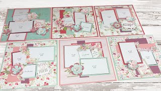 Scrapbook Tutorial  Carta Bella Flora No 3  Cutting Guide D [upl. by Ecirtel]