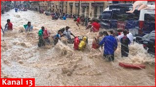 Severe storms and rainfall wreak havoc in Spain’s Mallorca island – Streets hotels flooded [upl. by Rediah]