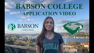 Babson College Application Video Eda Karani [upl. by Eerised826]