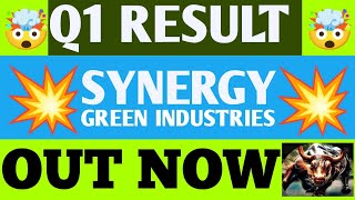 Synergy Green Q1 Results 2025  Synergy Green Results Today  Synergy Green share news today [upl. by Vel711]