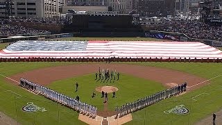 KCDET McKnight sings national anthem [upl. by Nayk]