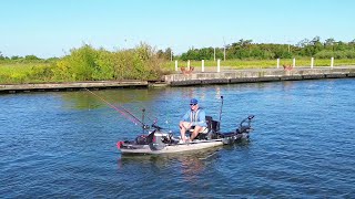 Kayak Fishing The BIGGEST RIVER In The COUNTRY Unbelievable Fishing [upl. by Kalmick]