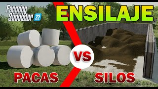 FARMING SIMULATOR 22  TUTORIAL  ENSILAJE pacas vs silos y formas de recoger hierba [upl. by Sudbury652]